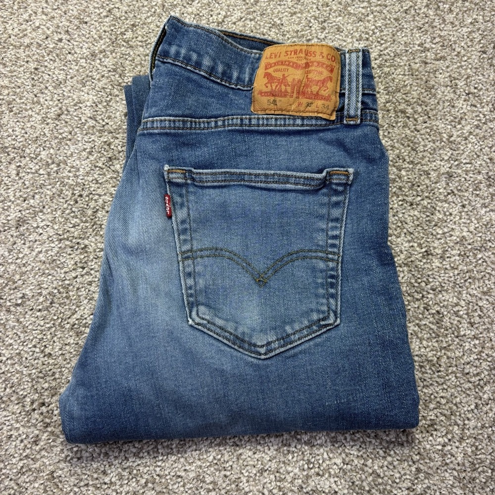 Levis 541 Mens 32x32 Blue Med Wash Athletic Fit Stretch Denim Jeans 18181-0229
